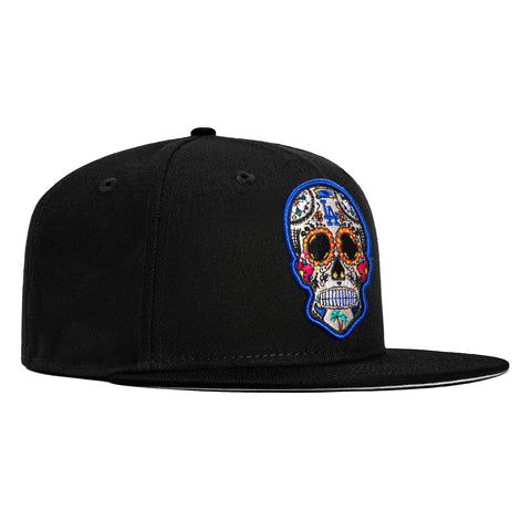 New Era 59Fifty Los Angeles Dodgers Sugar Skull Hat - Black