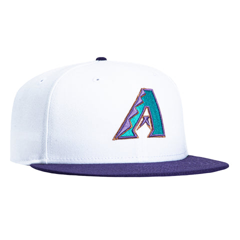 New Era 59Fifty Retro On-Field Arizona Diamondbacks 1998 Hat - White, Purple