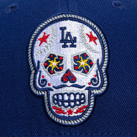 New Era 59Fifty Los Angeles Dodgers Sugar Skull Hat - Royal