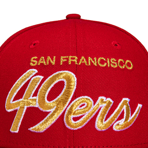New Era 59Fifty San Francisco 49ers Script Hat - Red