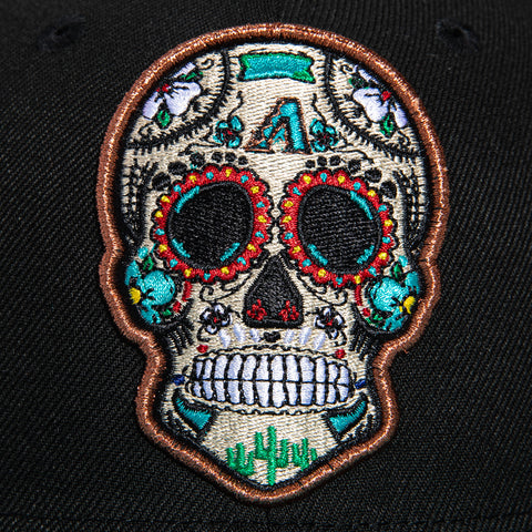 New Era 59Fifty Arizona Diamondbacks Sugar Skull Hat - Black, Teal