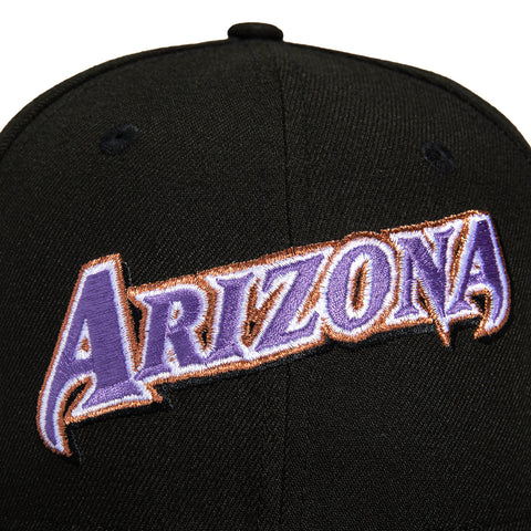 New Era 59Fifty Arizona Diamondbacks 2001 Jersey Hat - Black, Purple, Metallic Copper