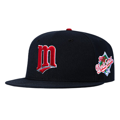 New Era 59Fifty Minnesota Twins 1987 World Series Patch Game Hat - Navy New Era