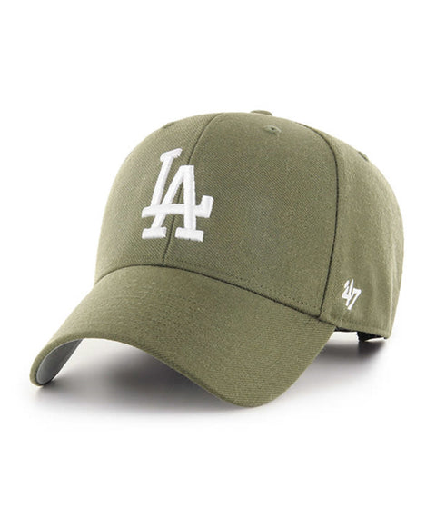 47 Brand Los Angeles Dodgers MVP Adjustable Hat - Olive, White