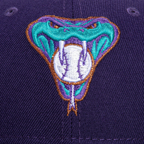New Era 59Fifty Arizona Diamondbacks 2001 World Series Patch Pink UV Hat - Purple