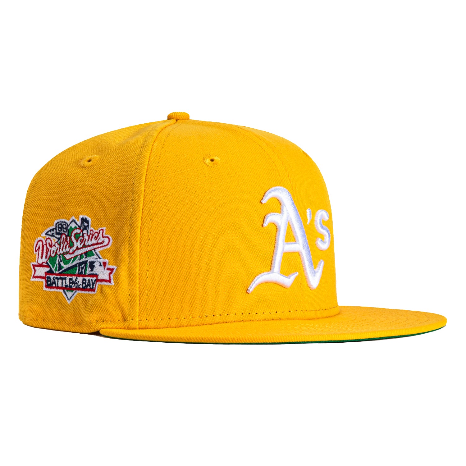 New Era 59Fifty Oakland Athletics 1989 World Series Patch Hat - Gold ...