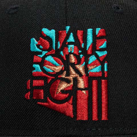 New Era 9Fifty State Forty Eight Flag Snapback Hat - Black