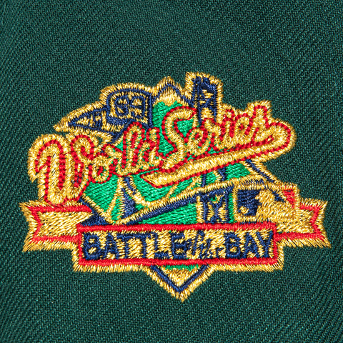 New Era 59Fifty Wintergreen Oakland Athletics Battle of the Bay World Series Patch Hat - Green, White