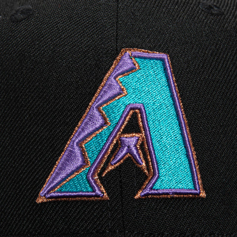 New Era 9Fifty Arizona Diamondbacks 2001 World Series A Patch Hat - Black, Teal, Purple