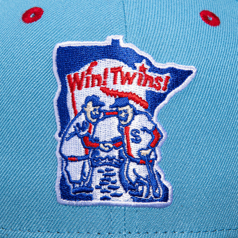 New Era 59Fifty Minnesota Twins 60th anniversary Patch Hat - Light Blue, Navy