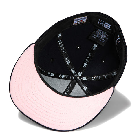 New Era 59Fifty New York Yankees 50th Anniversary Patch Pink UV Hat - Navy