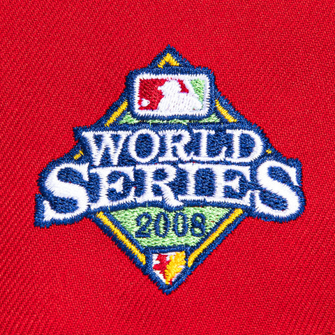 New Era 59Fifty Philadelphia Phillies 2008 World Series Patch Hat - Red New Era