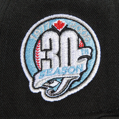 New Era 59Fifty Toronto Blue Jays 30th Anniversary Patch Light Blue UV Hat - Black
