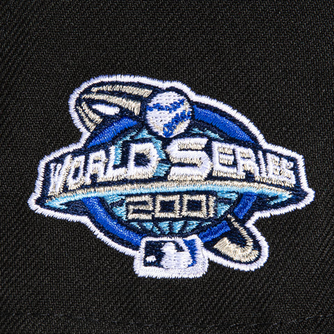 New Era 59Fifty Arizona Diamondbacks 2001 World Series Patch Snakehead Hat - Black, Light Blue
