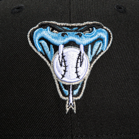 New Era 59Fifty Arizona Diamondbacks 2001 World Series Patch Snakehead Hat - Black, Light Blue