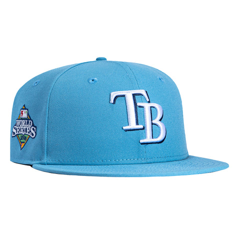 New Era 59Fifty Tampa Bay Rays 2008 World Series Patch Hat - Light Blue New Era