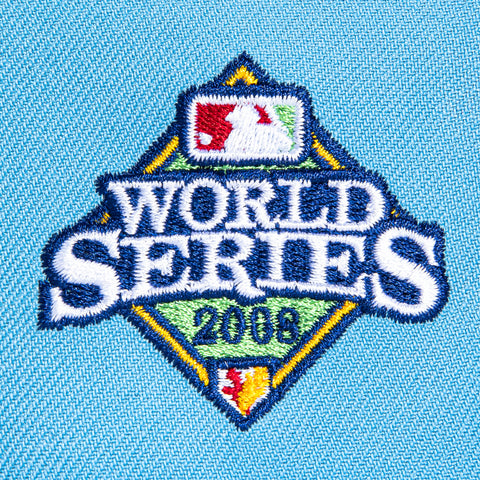 New Era 59Fifty Tampa Bay Rays 2008 World Series Patch Hat - Light Blue New Era