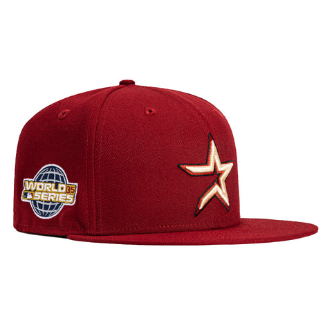 New Era 59Fifty Houston Astros 2005 World Series Patch Hat - Brick Red