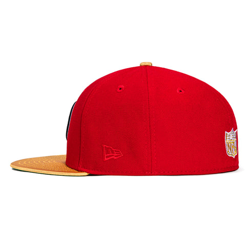 New Era 59Fifty San Francisco 49ers 1985 Super Bowl Patch Hat - Red, Metallic Gold