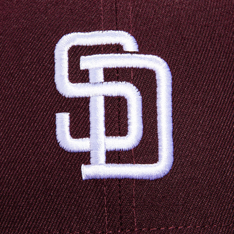 New Era 59Fifty Merlot San Diego Padres 25th Anniversary Patch Hat - Maroon, White