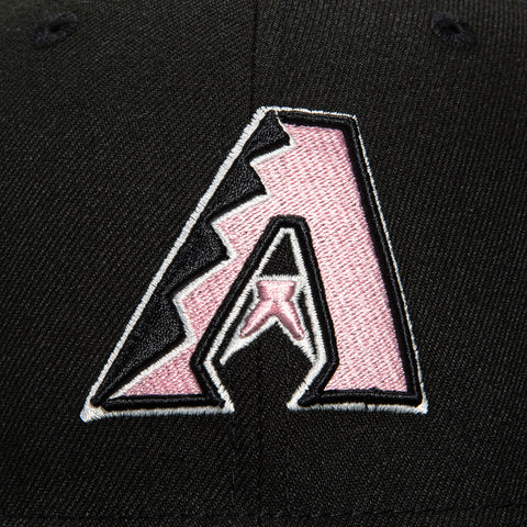 New Era 59Fifty Cookies and Cream Arizona Diamondbacks Inaugural Patch Pink UV A Hat - Black