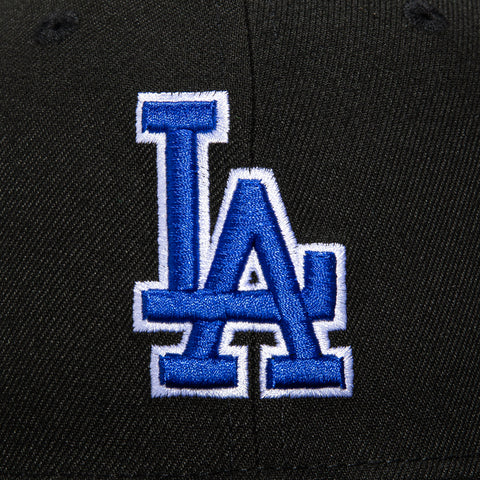 New Era 59Fifty Black Dome Los Angeles Dodgers 40th Anniversary Patch Hat - Black