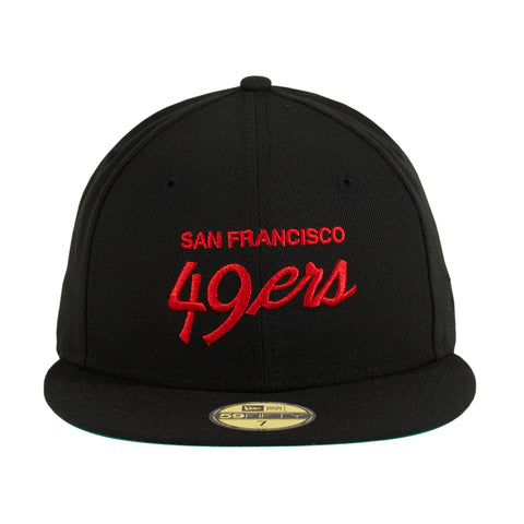 New Era 59Fifty San Francisco 49ers Coach Script Hat - Black, Red