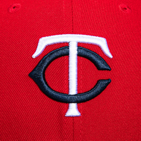 New Era 59Fifty Minnesota Twins 60th Anniversary Patch Hat - Red, Navy