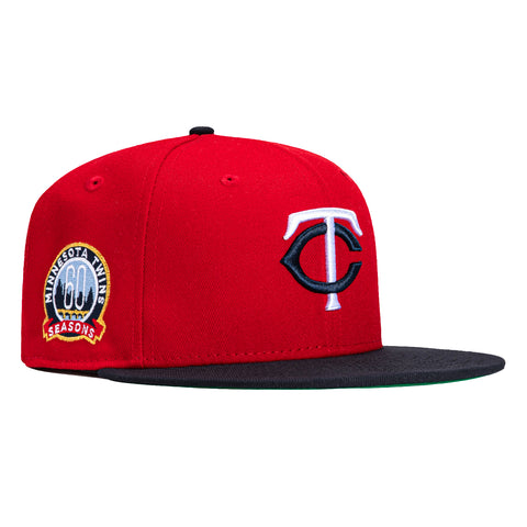 New Era 59Fifty Minnesota Twins 60th Anniversary Patch Hat - Red, Navy