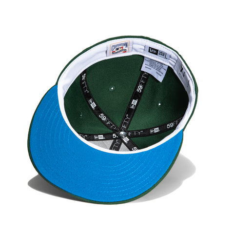 New Era 59Fifty Peacock Pack Toronto Blue Jays 10th Anniversary Patch Neon Blue UV Hat - Green