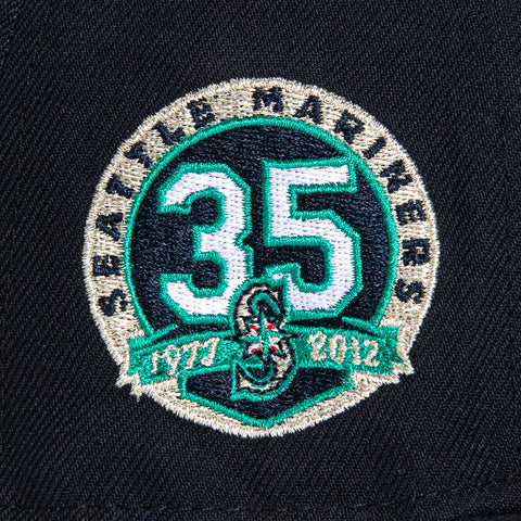 New Era 59Fifty Seattle Mariners 35th Anniversary Patch Teal UV Hat - Navy