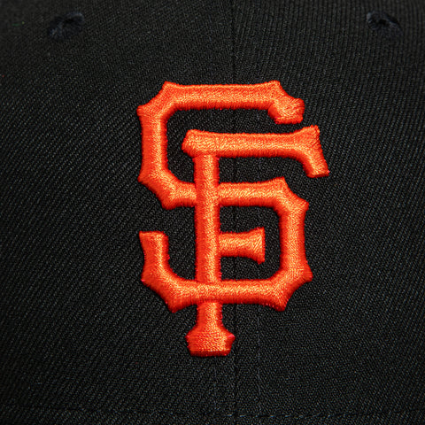 New Era 59Fifty San Francisco Giants 2012 World Series Patch Orange UV Hat - Black