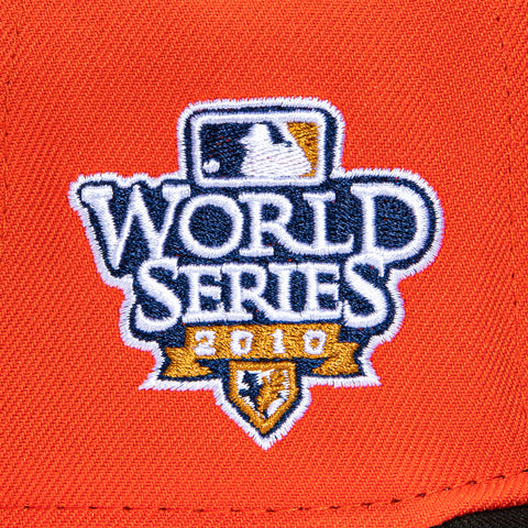 New Era 59Fifty San Francisco Giants 2010 World Series Patch Hat - Orange, Black