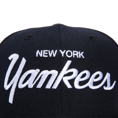 New Era 59Fifty Retro Script New York Yankees Hat - Navy