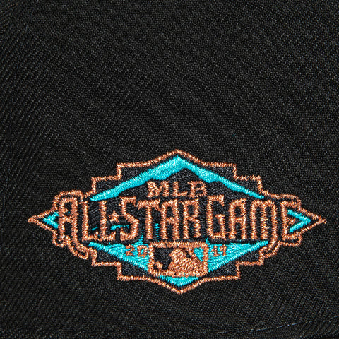 New Era 59Fifty Arizona Diamondbacks 2011 All Star Game Patch A Hat - Black, Teal, Metallic Copper