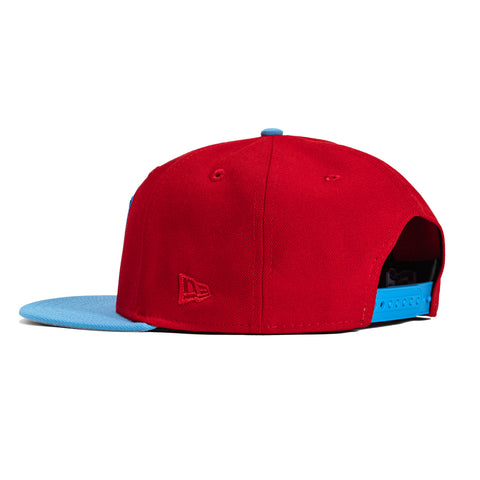 New Era 9Fifty Los Angeles Angels 40th Anniversary Patch Snapback Hat - Red, Light Blue