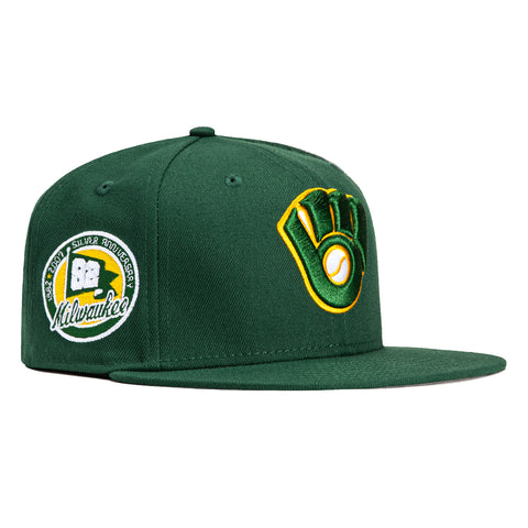 New Era 59Fifty Milwaukee Brewers 25th Anniversary Patch Hat - Green, Gold