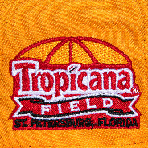 New Era 59Fifty Tampa Bay Rays Tropicana Stadium Patch Hat - Light Orange, Red