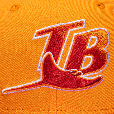 New Era 59Fifty Tampa Bay Rays Tropicana Stadium Patch Hat - Light Orange, Red