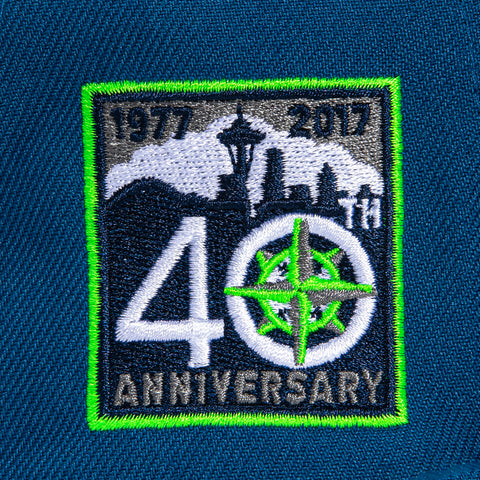 New Era 59Fifty Seattle Mariners 40th Anniversary Patch Hat - Indigo, Navy