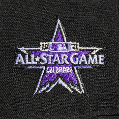 New Era 59Fifty Colorado Rockies 2021 All Star Game Patch Lavender UV Hat - Black