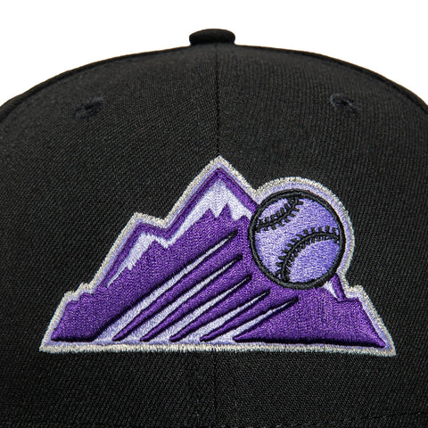 New Era 59Fifty Colorado Rockies 2021 All Star Game Patch Lavender UV Hat - Black