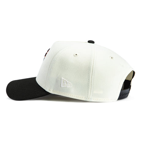 New Era 9Forty A-Frame White Dome San Francisco Giants 50th Anniversary Patch Snapback Hat - White, Black New Era