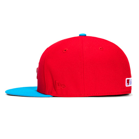 New Era 59Fifty Miami Marlins City Connect Patch Hat - Red, Neon Blue