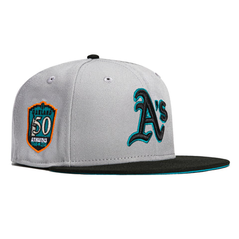 New Era 59Fifty Oakland Athletics 50th Anniversary Patch Hat - Gray, Black, Teal