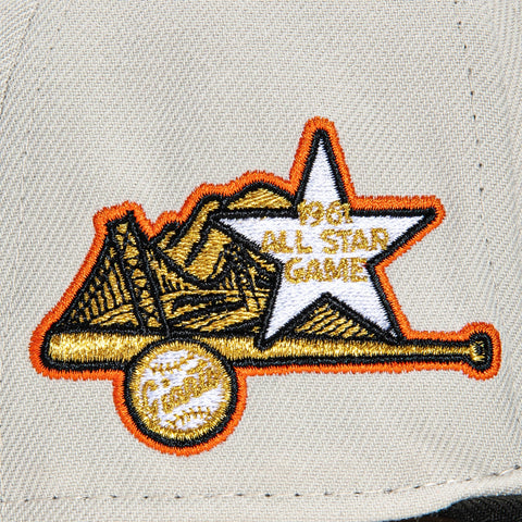 New Era 59Fifty San Francisco Giants 1961 All Star Game Patch Hat - Stone, Black