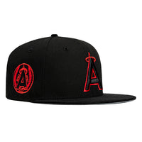 New Era 59Fifty Los Angeles Angels 25th Anniversary Patch Hat - Black, Black, Red