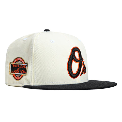 New Era 59Fifty White Dome Baltimore Orioles Camden Yards Patch Alternate Hat - White, Black