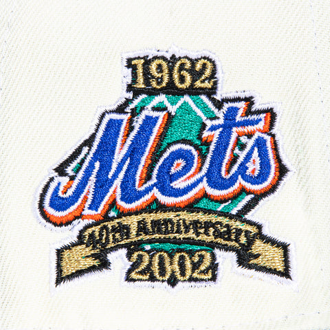New Era 59Fifty White Dome New York Mets 40th Anniversary Patch Hat - White, Royal