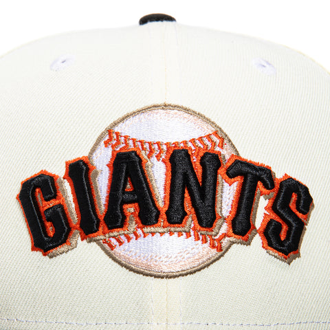 New Era 59Fifty White Dome San Francisco Giants 25th Anniversary Patch Hat - White, Black